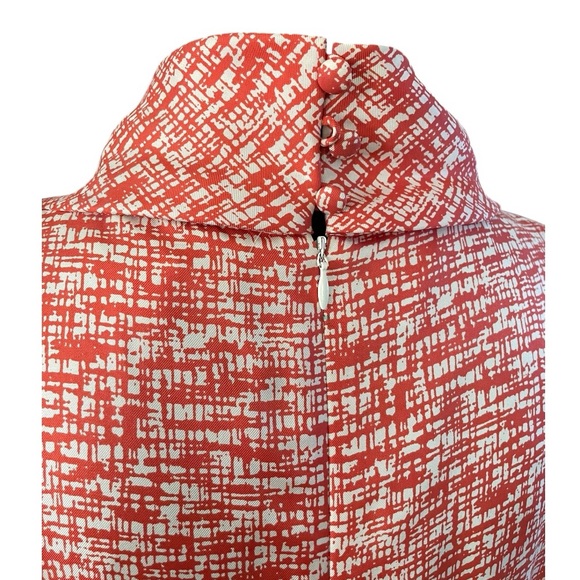 Banana Republic 100% Silk cowl neck Short Sleeve career dress womens 12 colorful - Picture 5 of 7